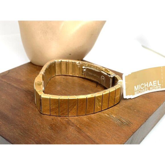 Michael Kors Women's Watch MK4885 Quartz Gold Stainless Steel Petite Tank 15mm - Picture 9 of 14